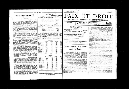 Paix et Droit.  (01/03/1931)